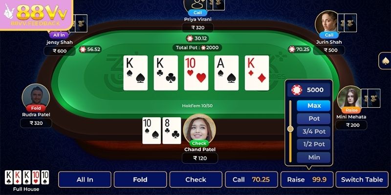 Poker 88vv – Đấu Trí Đỉnh Cao Giữa Những Cao Thủ Hàng Đầu 1 Các vòng đặt cược trong Poker 88vv người chơi nên biết
